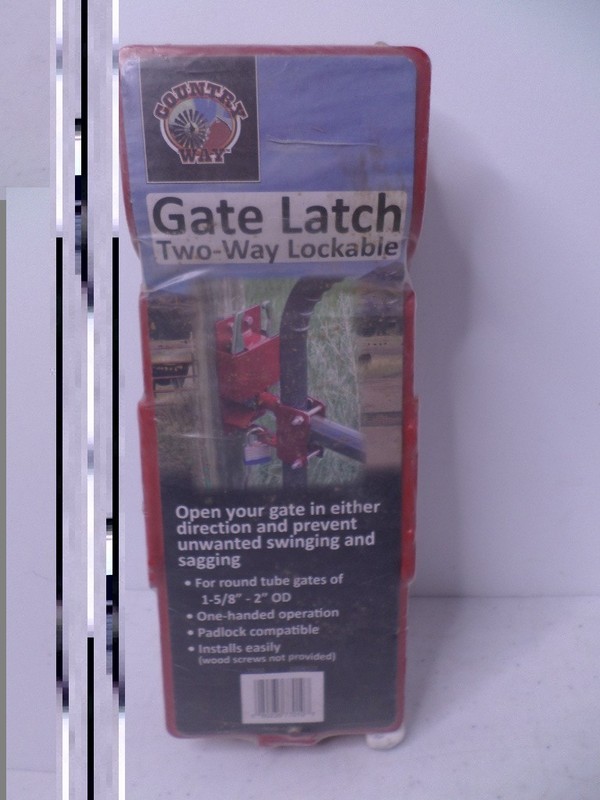 Country Way Gate Latch 2-Way Lockable 1-5/8-2” Round Tube Gates RED Farm Ranch