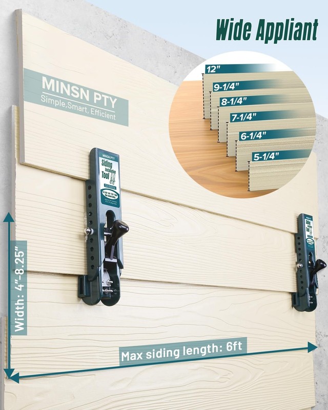 Upgraded Siding Installation Tools for 5/16-Inch, 3/8-Inch, 7/16-Inch Fiber C... gallery