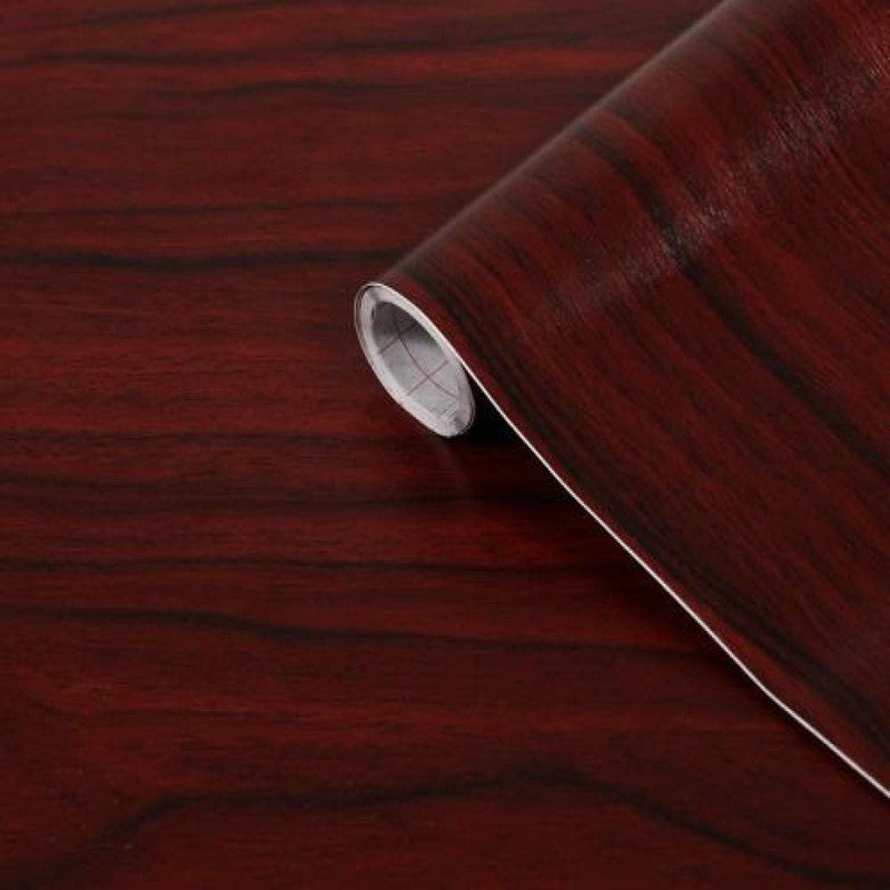 17×78 Inch Self-Adhesive Decorative Film Mahogany Wood Pattern Roll