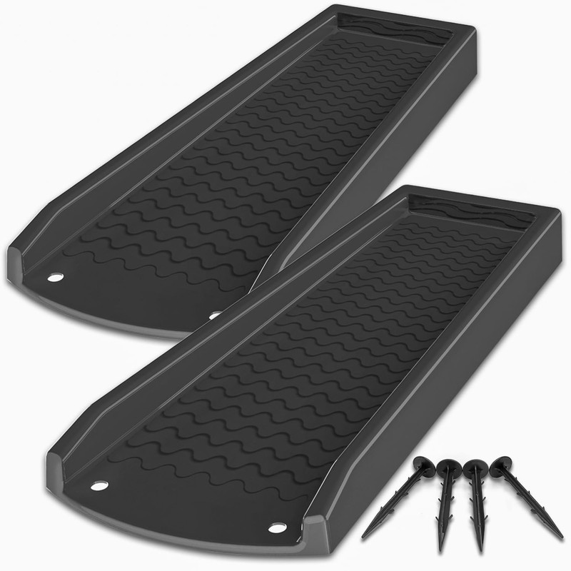 2 Pack 24" Downspout Splash Block Extensions, Gutter Drainage System, 4 Fixing N gallery
