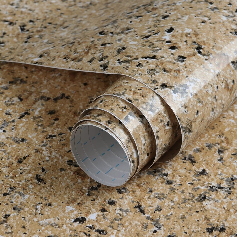 17.7”X236.2” Granite Contact Paper, Self Adhesive Film Paper, Waterproof