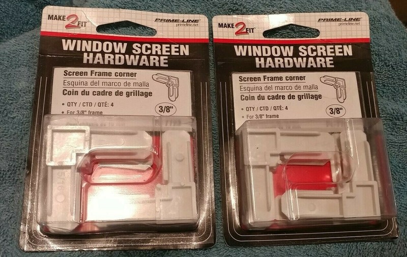 PRIME LINE PRODUCTS PL-7723, Make 2 Fit Screen Frame Corners, Qty 2 Packages