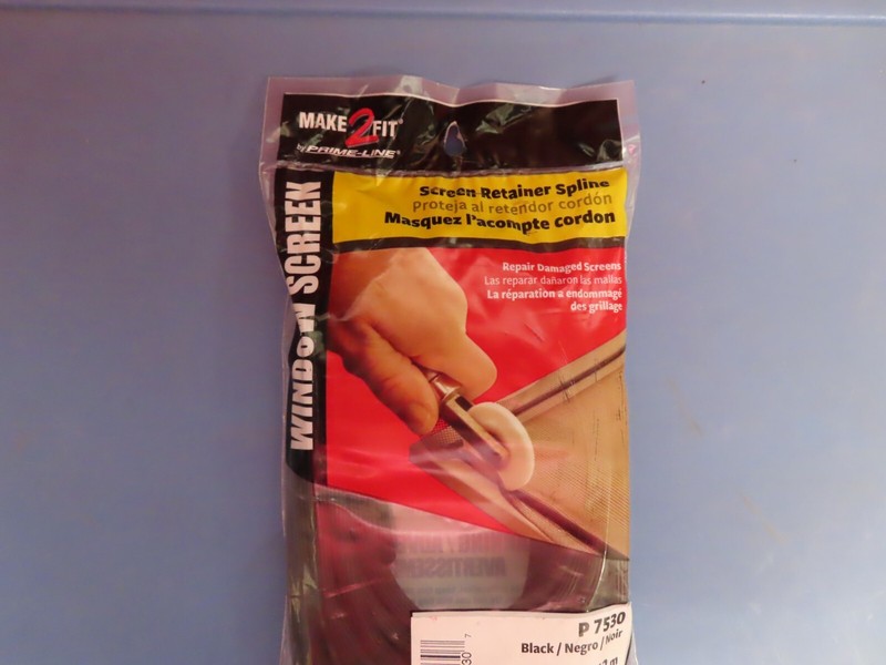 Prime-Line Screen Retainer Spline, .250 Diameter Black 25 foot roll # P7530 NEW