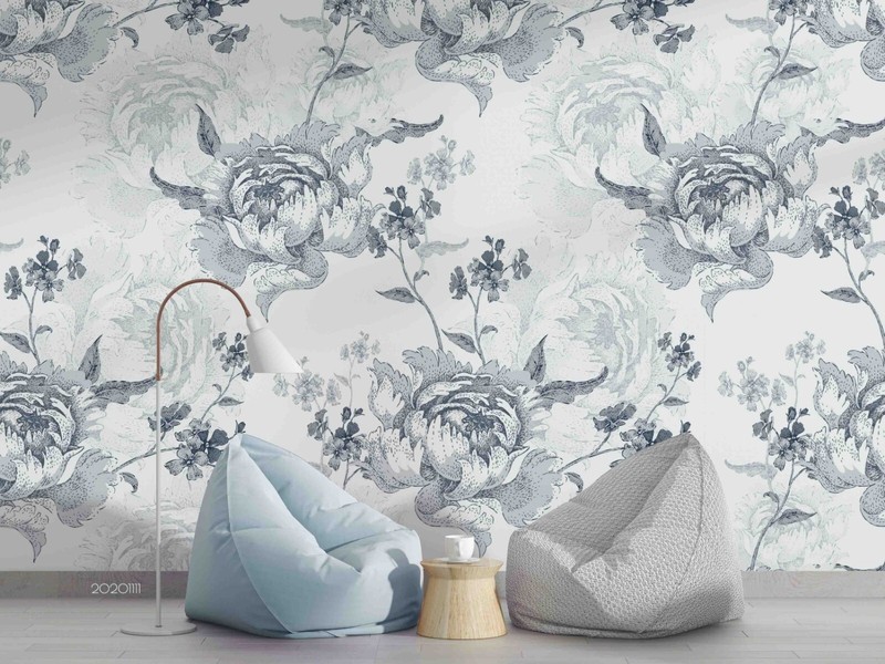 3D Flower Leaves Flora Pattern Self-adhesive Removable Wallpaper Murals 6 gallery