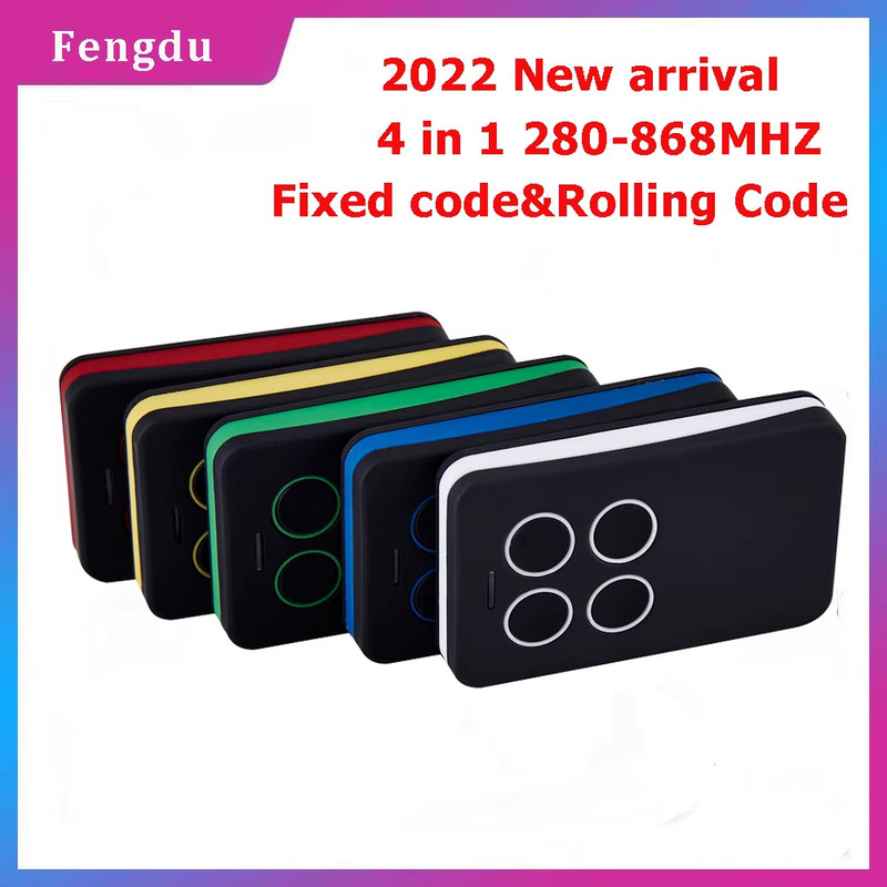 Universal Multifrequency Garage Remote Gate Remote Control 280-868MHZ 4 in 1 for