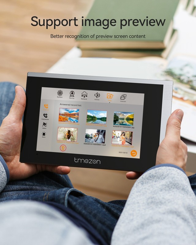 TMEZON WiFi Video Intercom System Doorbell Camera 7'' Touch Monitor TUYA APP gallery