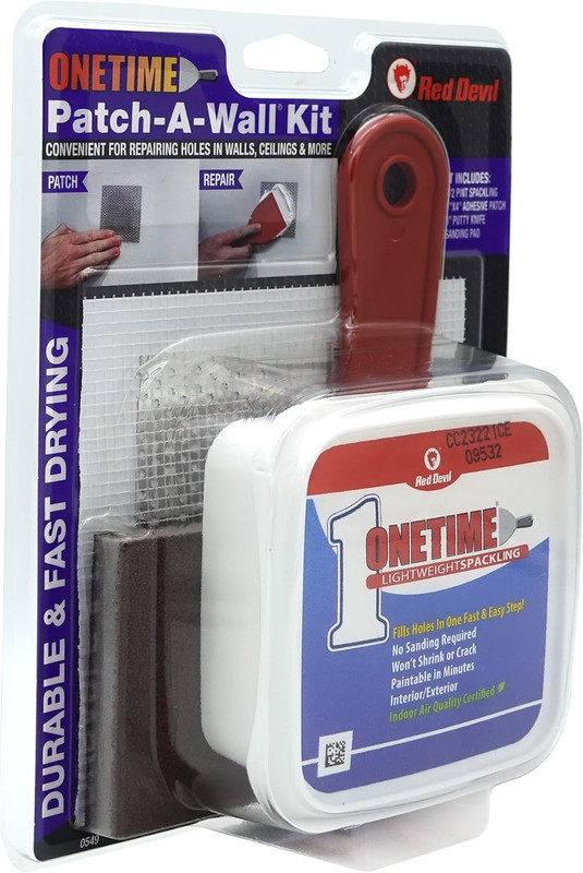 0549 ONETIME Lightweight Spackling Patch-A-Wall Kit, 1/2 Pint, Made in USA gallery