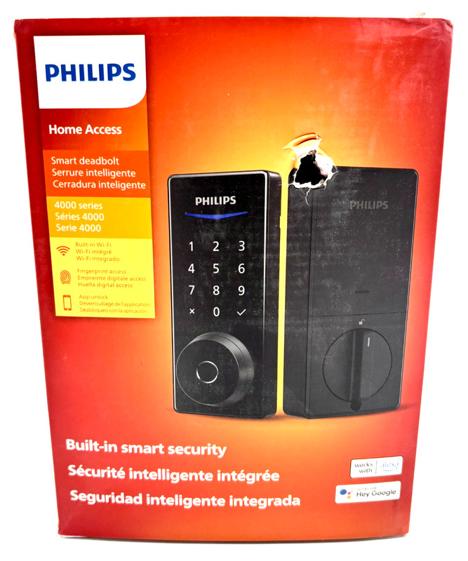Philips WiFi Smart Deadbolt Door Lock Multiple Access Methods Black