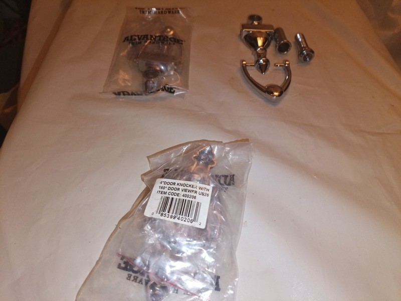 Door Knocker with Viewer SN, 4" With 1/2" Bore 160 Degree Satin Nickel - 2 pack gallery