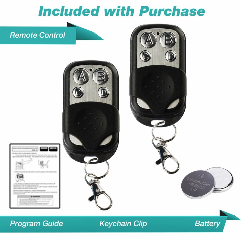 2 For 973LM Liftmaster SEARS Craftsman Garage Remote 390mhz 972LM 971LM Keychain