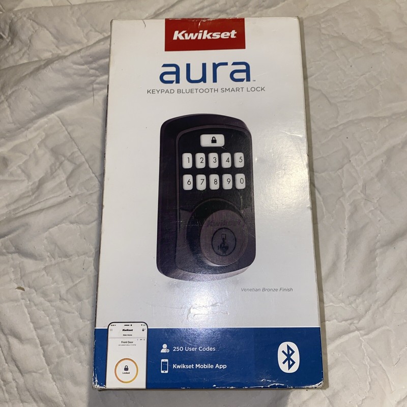 Keypad Bluetooth Smart Modern Door Lock -Venetian Bronze Aura Kwikset 99420-002