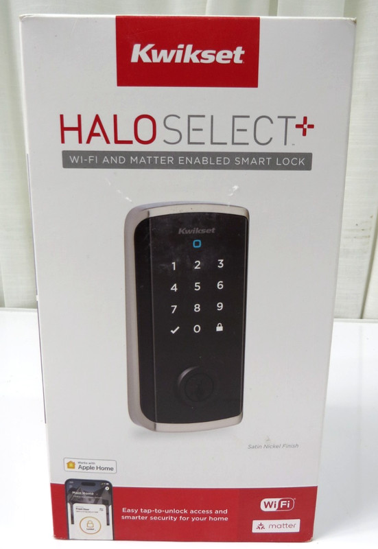 Kwikset Halo Select Plus Wi-Fi & Matter Enabled Smart Lock Satin Nickel