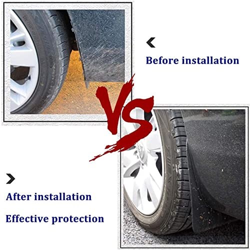 Car Mud Flaps Universal Fit Splash Guards (4 Pack) Fender,with 20 Pieces Black gallery