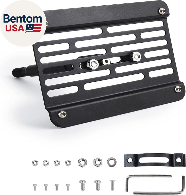 Front Bumper Tow Hook License Plate Mount Relocator Bracket Mounting Bolt Adapte
