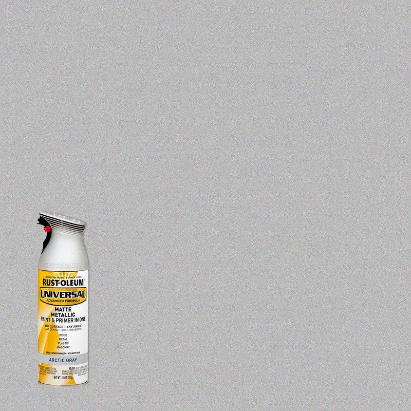 Rust-Oleum Universal Premium Matte Metallic Spray Paint, 11oz Arctic Gray-365358