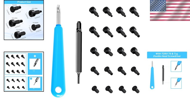 Quality 20Pcs Blue Screwdriver Set - T6 & T15 for Doorbell Replacement gallery