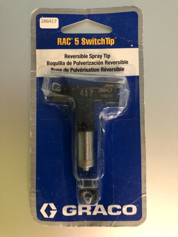 Graco Rac 5 Switchtip 286417 Reversible Spray Tip/ 8″ fan /USA Manufactured
