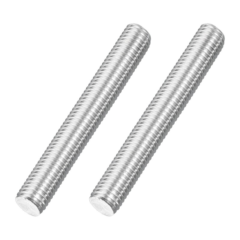 M14x100mm Fully Threaded Rod, 2Pcs 316 Stainless Steel 2 Pitch Threaded Screw