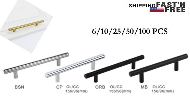 T Bar Pulls Cabinet Hardware Handles OL / CC:156/96(mm) & OL /CC 188/128 (mm)