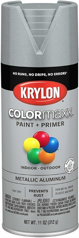 Rust Resistant Metallic Spray Paint and Primer for Indoor Outdoor Projects