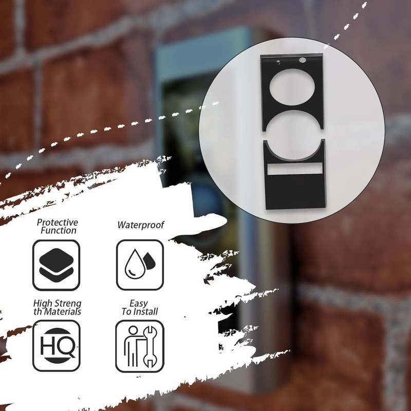Replacement Screen Protector Fits Ring Doorbell Pro Older Version 1PCS Black gallery