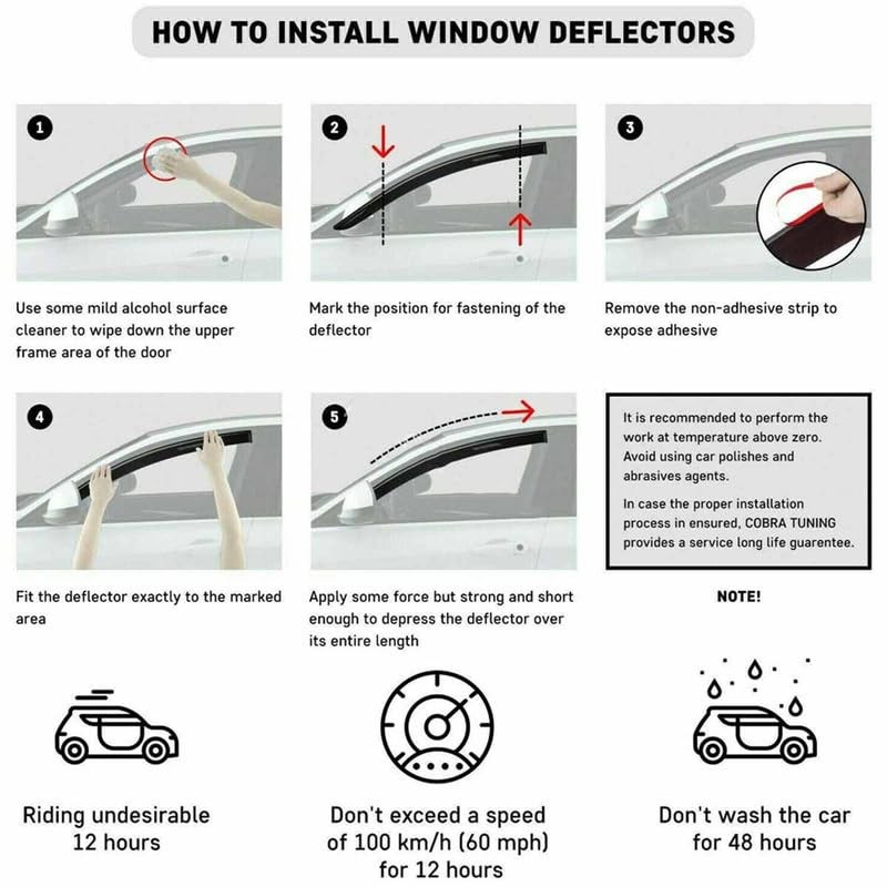 Window Deflector Tape-on Compatible with 1998-2004 Frontier Smoke Window Vent gallery