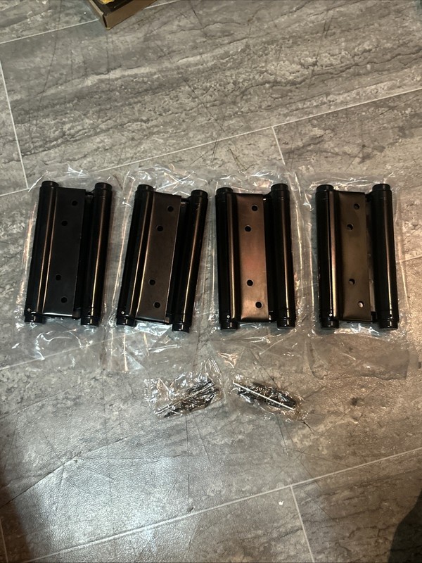 4x 6 Inch Double Action Spring Hinges, Self Closing Door Hinges Cafe Saloon Pub