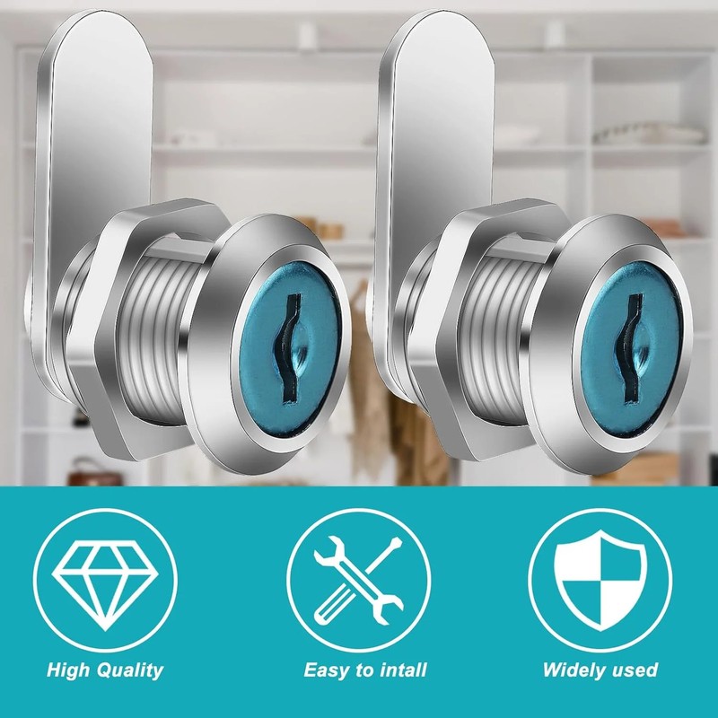 2 PCS Mailbox Locks, Mailbox Lock 16 mm, Comes with 4 Different Lock Plates, Sec gallery
