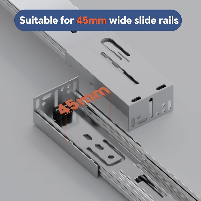 Durable 10 Pairs Rear Mounting Brackets for Cabinets - Galvanized Steel, 45mm gallery