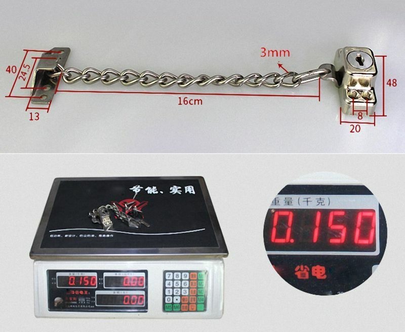 Key Door Chain High Security Safety 304 Stainless Steel Guard Restrictor Lock gallery