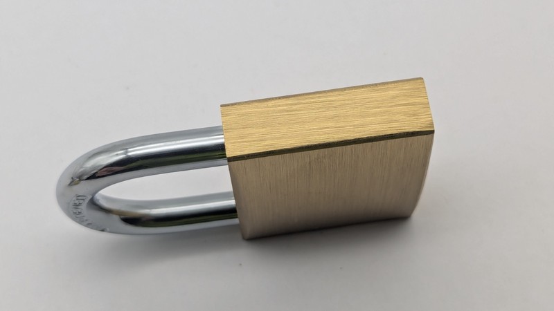 Cutaway Locksmith Padlock Lock Inside View Hardened Practice BRASS NEW DISPLAY gallery