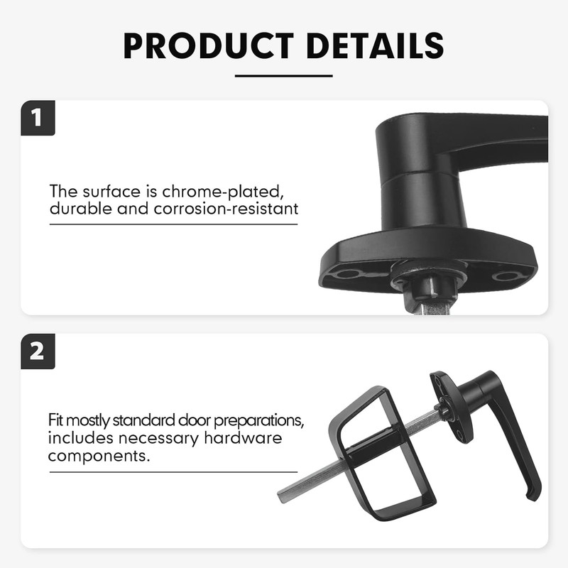5-Key L-Handle Shed Lock Kit - Durable Anti-Corrosion Metal Hardware with 5-1/2" gallery