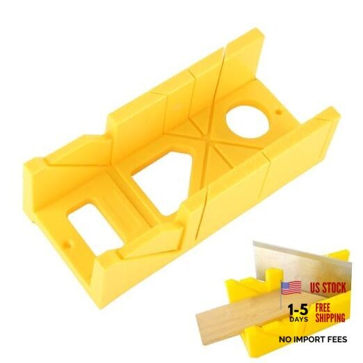 12 Inch,Miter Box with Ruler Scale, Preset Cutting Box with 45 Mitre Box