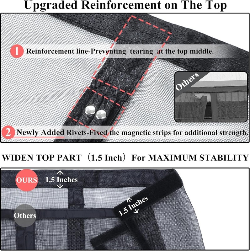 Retractable Screen Door - Upgraded Model, Magnetic Closure$ gallery