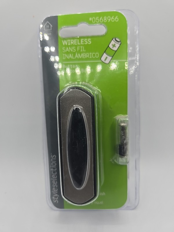 Style Selections Wireless Button SS-7303-04 Nickel/Black Finish Sealed