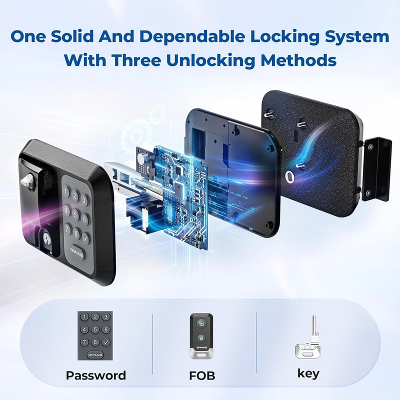 Full Metal RV Keyless Entry Door Lock with Password & Remote, Fits Most Trailers gallery