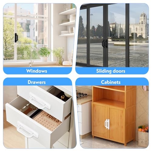 4 Pack Stick on Handle, Self Adhesive Door Handle No Drill Self Stick On gallery
