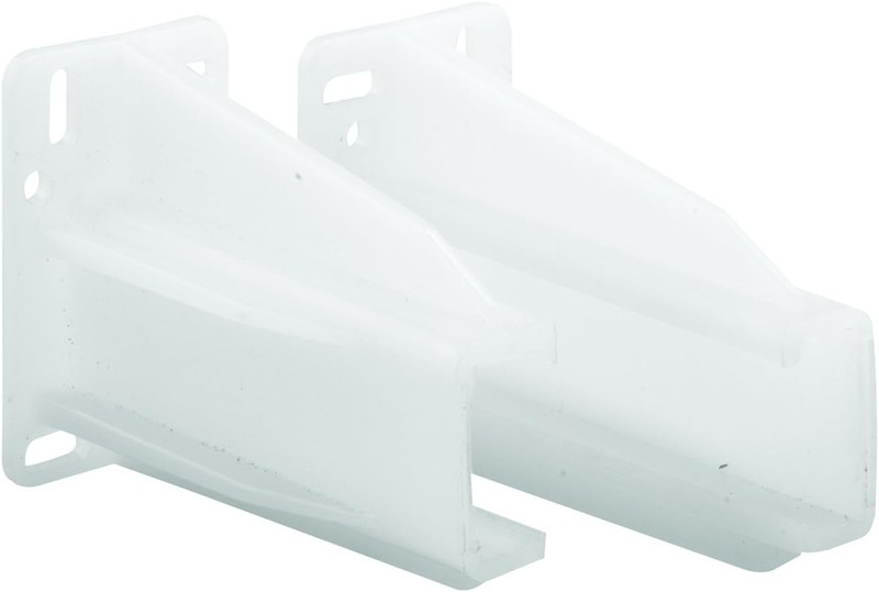 Adjustable Drawer Track Back Plates - White Plastic for Side & Bottom Mounts gallery