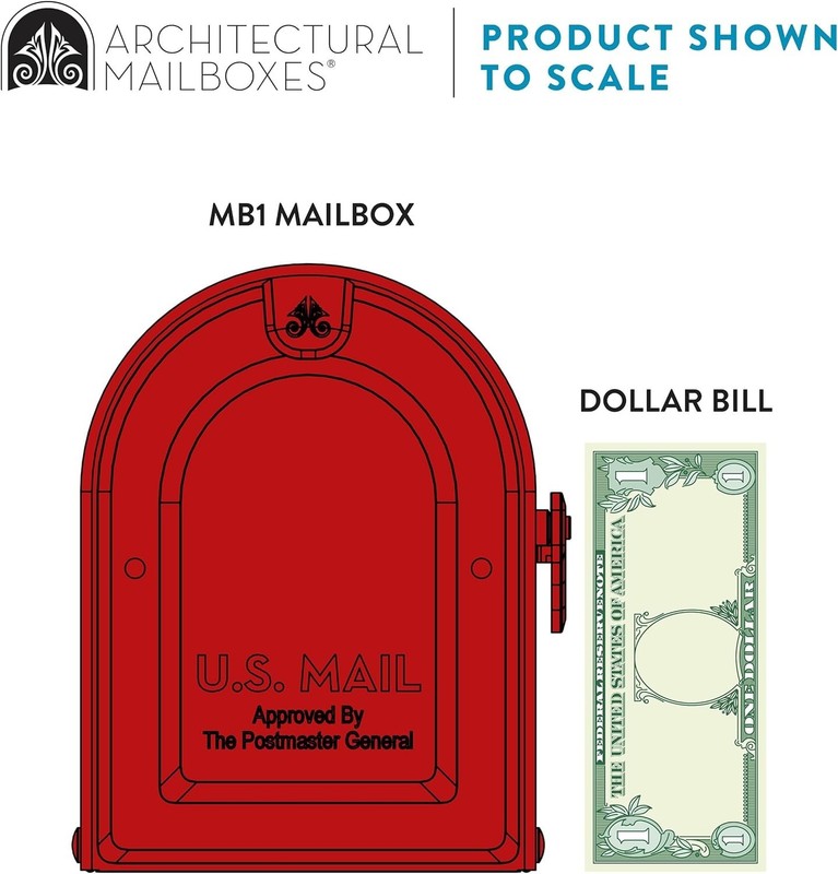 Red Contemporary Mailbox - Medium Size gallery