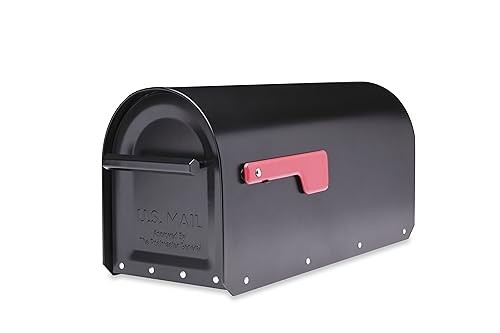 5560B-R-10 Sequoia Post Mount Mailbox, Large Black