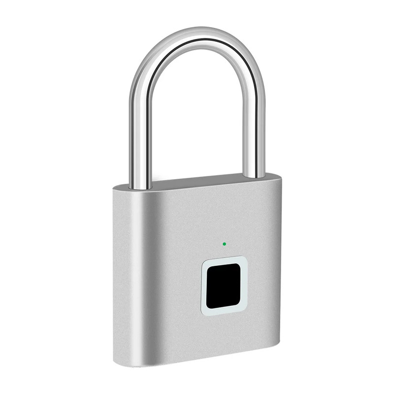 Keyless Fingerprint Padlock USB Rechargeable Waterproof 0.2s Unlock Zinc gallery