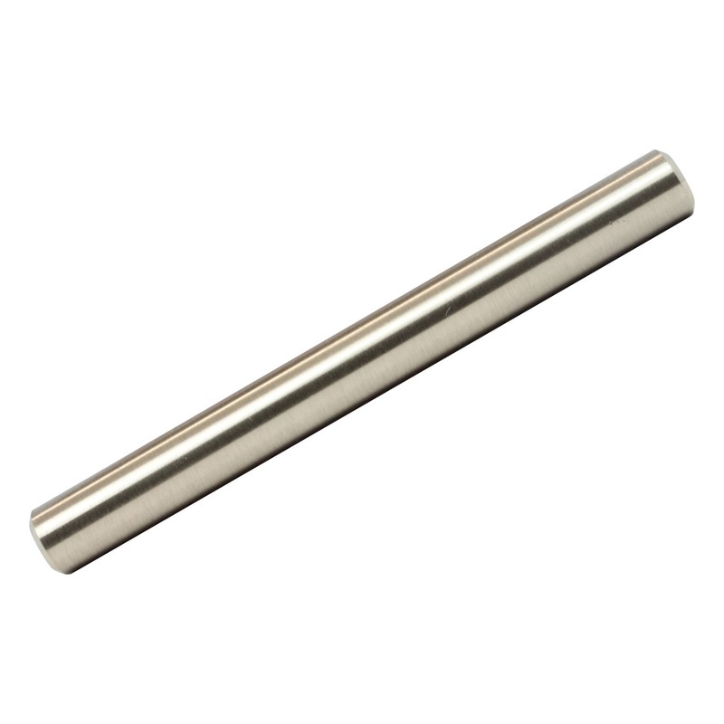 Contemporary Euro Solid Metal Pull Brushed Nickel 3" Hole Centers, 4-9/16" Long gallery