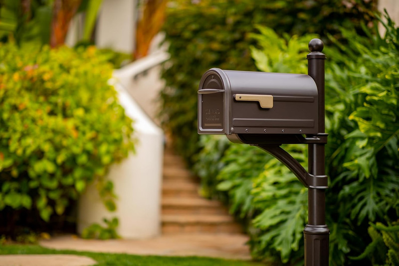 Mapleton Galvanized Steel Post Mount Mailbox, Compatibility Code F, 7900-2RZ-CG- gallery