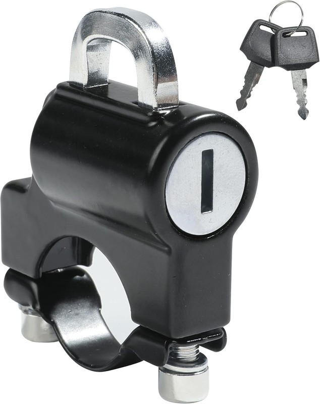 Motorcycle Helmet Anti-Theft Lock with Cable, Universal Tamper-Proof Security Lo