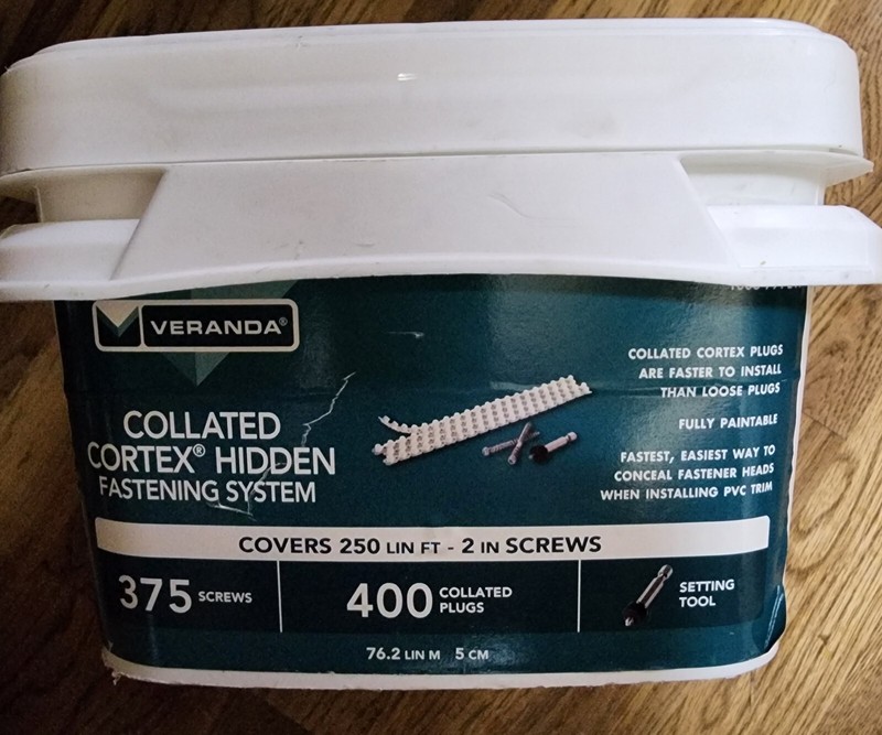 Veranda Collated Cortex Hidden Fastening System 375 Screws in tub