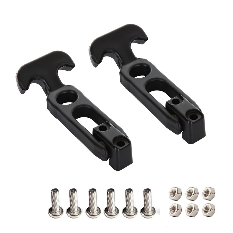 Rubber Flexible T-Handle Hasp Draw Latch for Tool Box, Cooler, (Black, 2 PCS)