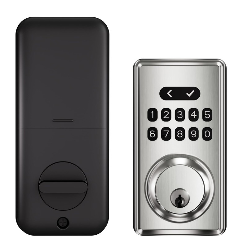 Keyless Entry Door Lock with Keypad Deadbolt Smart Code Front Door Keys