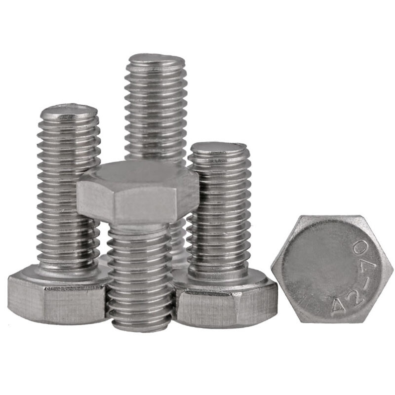 M8 - 1.25 Left Hand Thread Hex Head Set Screws A2 304 Stainless Steel Bolts gallery