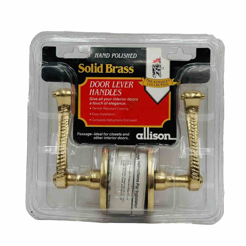Allison The Kingsley Collection Solid Brass Door Lever Handles Passage #517 New