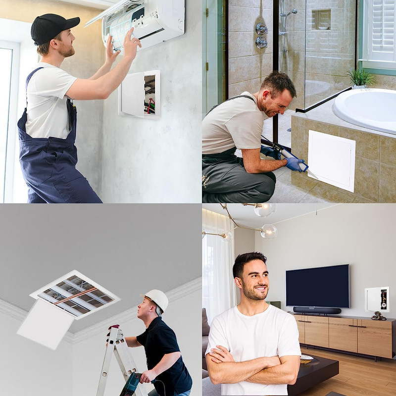 12x12 Inch Access Panel for Drywall & Ceiling, 4 Pack, Easy Install, White gallery